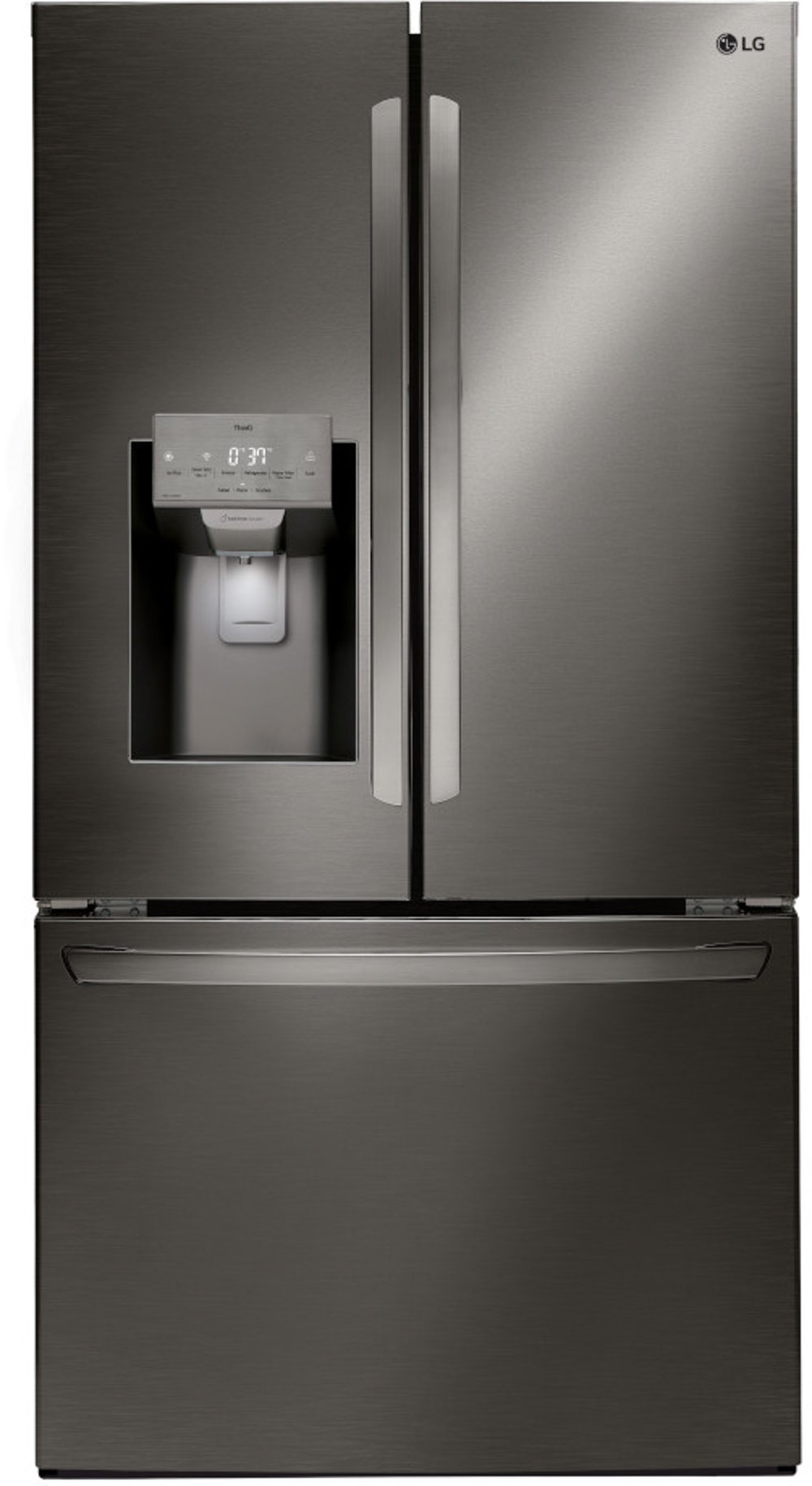 LG 28 Cu Ft French Door Refrigerator - Black Stainless Steel