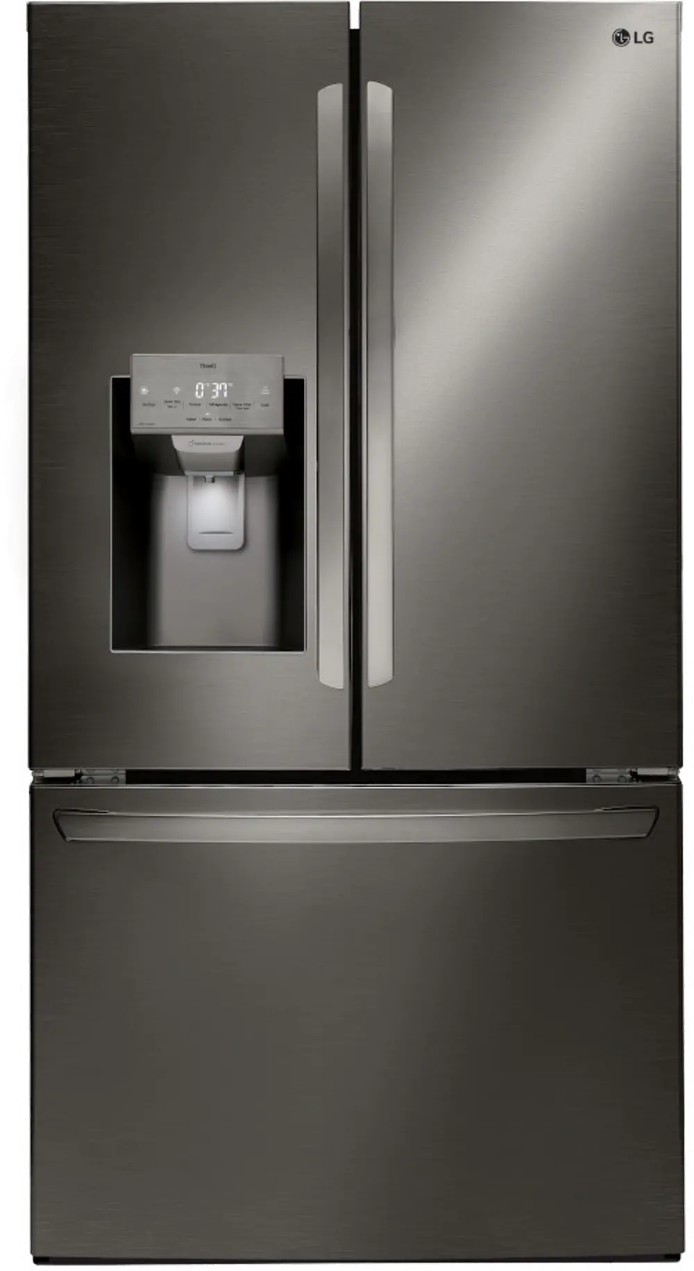 LRFS28XBD LG 28 Cu Ft French Door Refrigerator - Black Stainless Steel-1