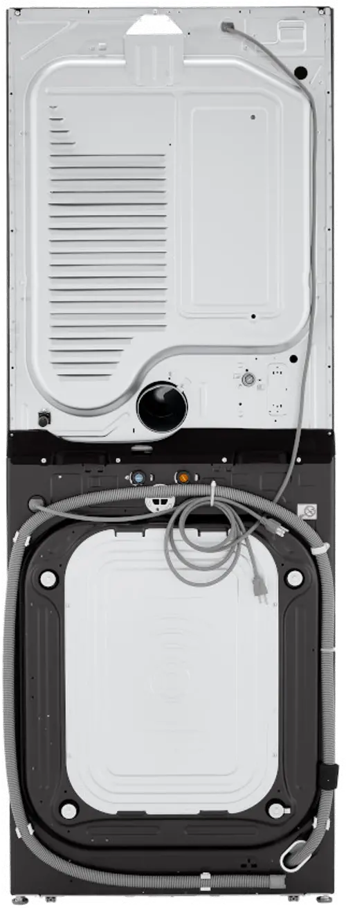 LG Single Unit Electric Front Load Wash Tower - Black Steel LG Single Unit Electric Front Load Wash Tower - Black Steel