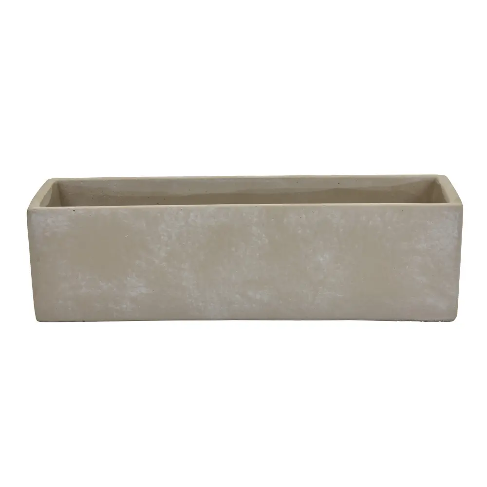 11  Rectangular Gray Resin Planter-1