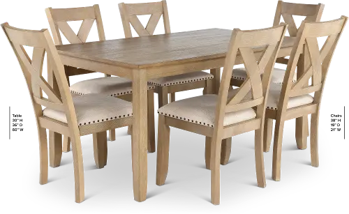 Sand Hollow Brown 7 Piece Dining Room Set