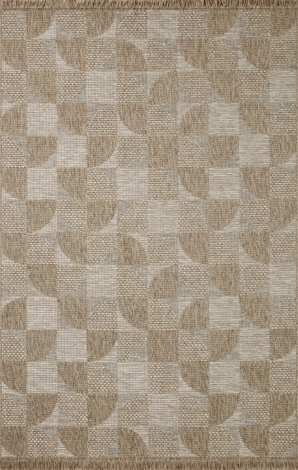 DAW-08NAT7.8X10 Dawn 8 x 10 Natural Geometric Indoor-Outdoor Rug-1