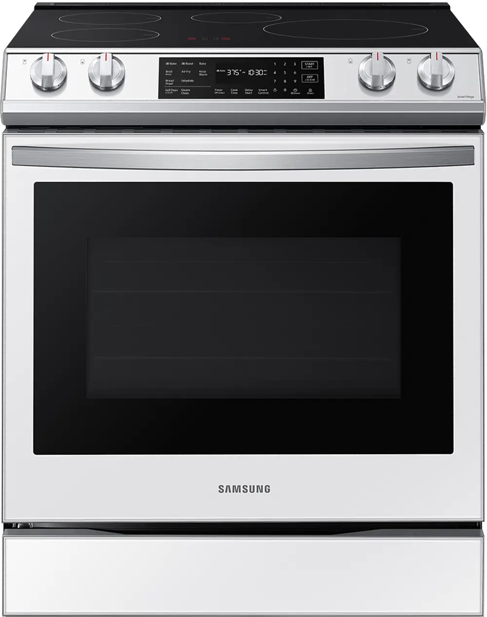 Samsung 6.3 Cu Ft Single Oven Smart Induction Range with Air Fry - White Glass-1