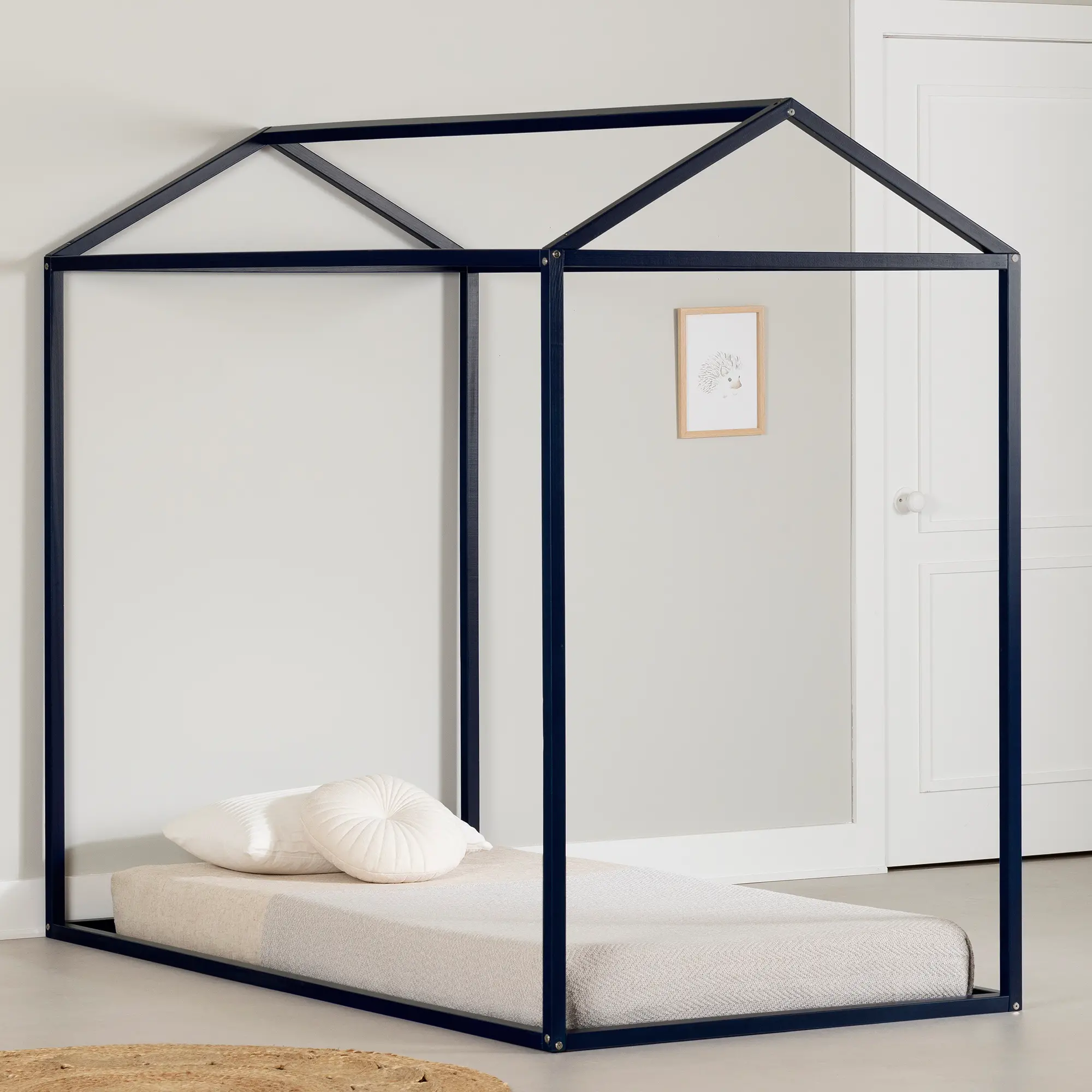 Sweedi Twin Navy Blue House Bed