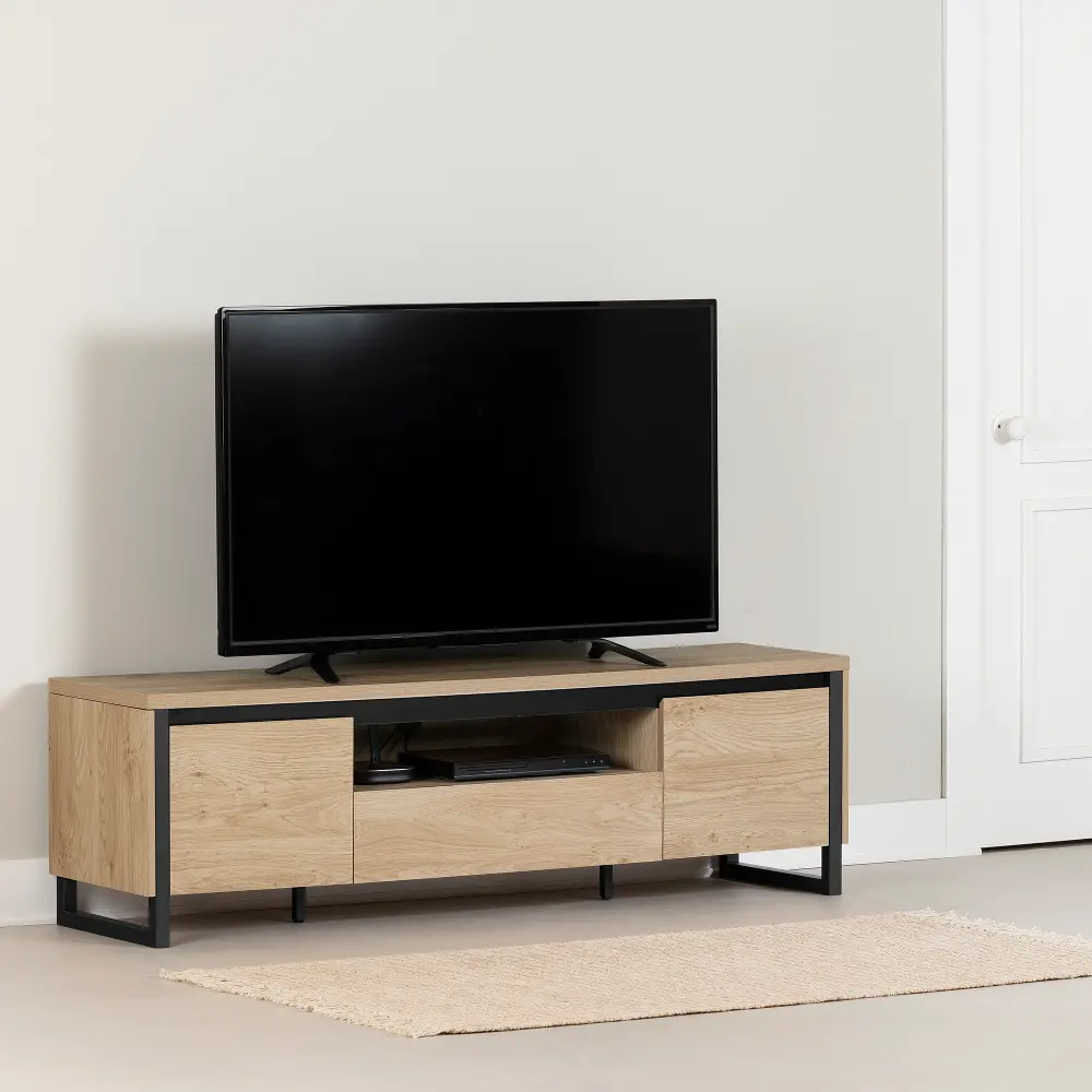 14349 Munich Natural Oak 63  TV Stand-1