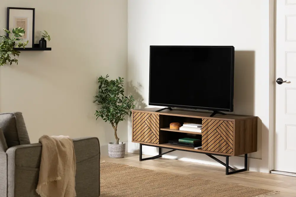 14351 Mezzy Brown 55  TV Stand-1