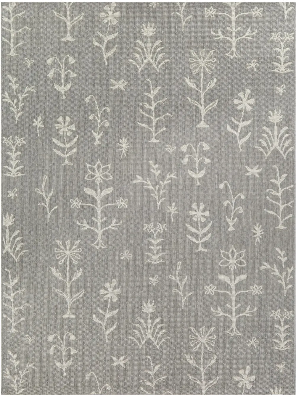 Rosemary 5 x 7 Floral Botanical Outdoor Patio Rug-1