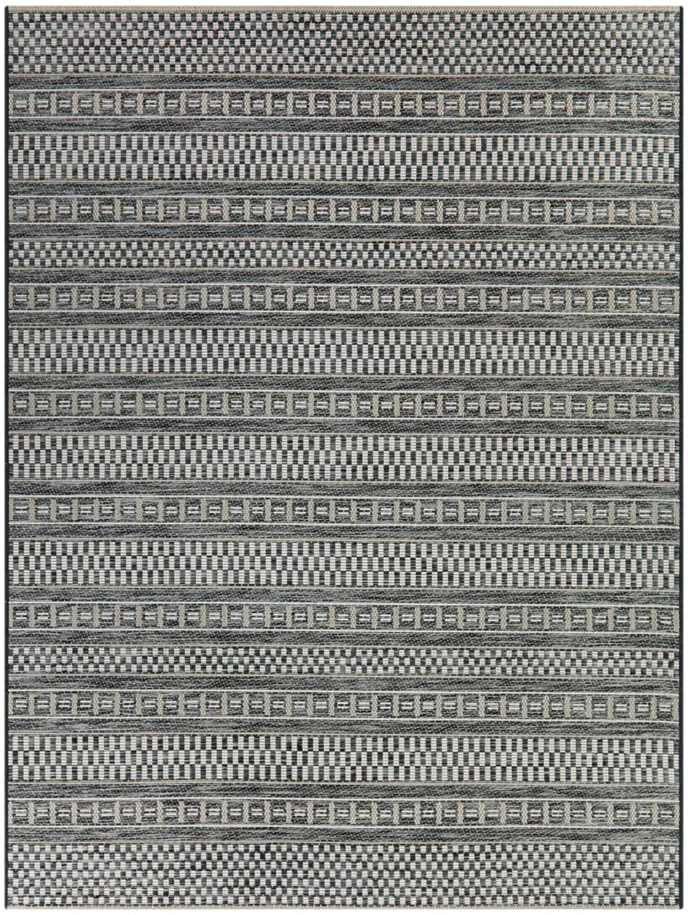 Cohen 5 x 7 Charcoal Transitional Outdoor Patio Rug-1