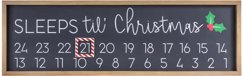  Sleeps Til' Christmas  Sign-1