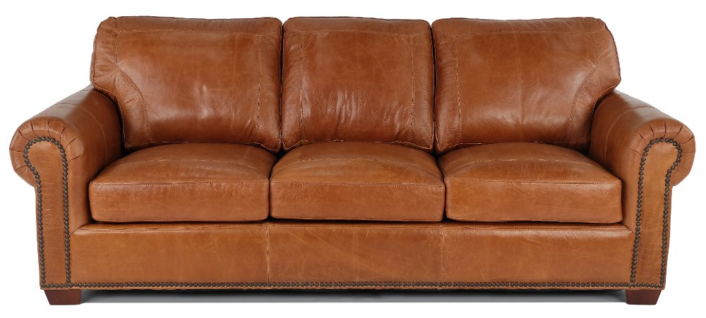 Tahoe Saddle Brown Leather Sofa
