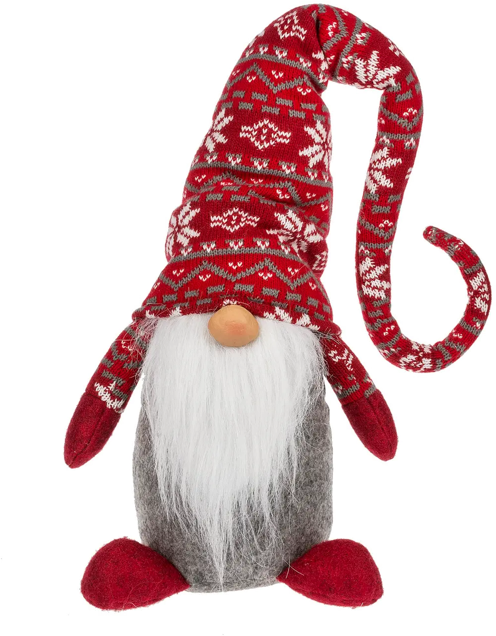Festive Red Hat Gnome Figurine-1