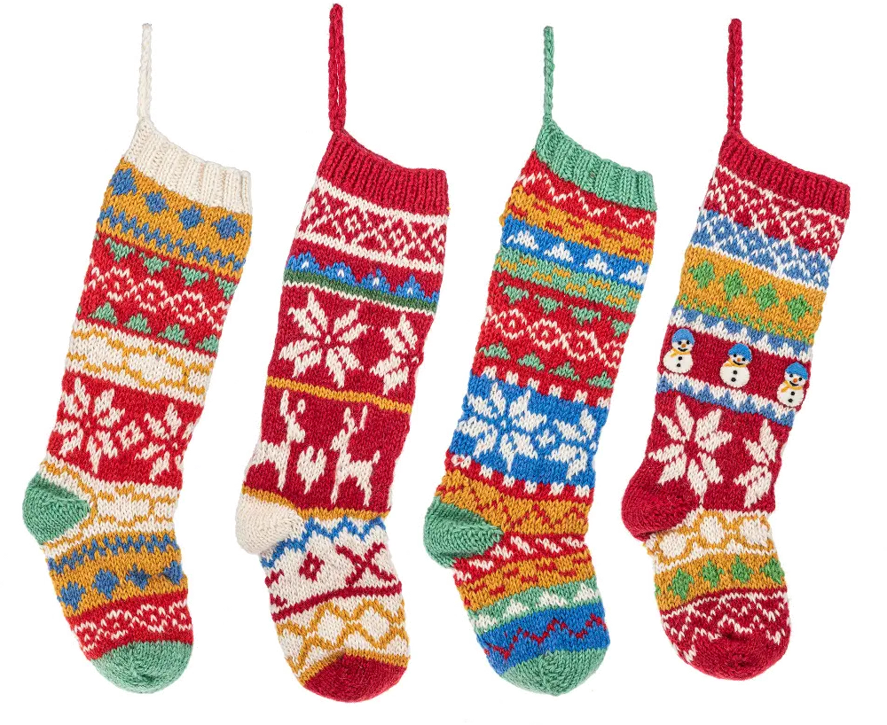 Knitted Happy Assorted Multicolor Stockings-1