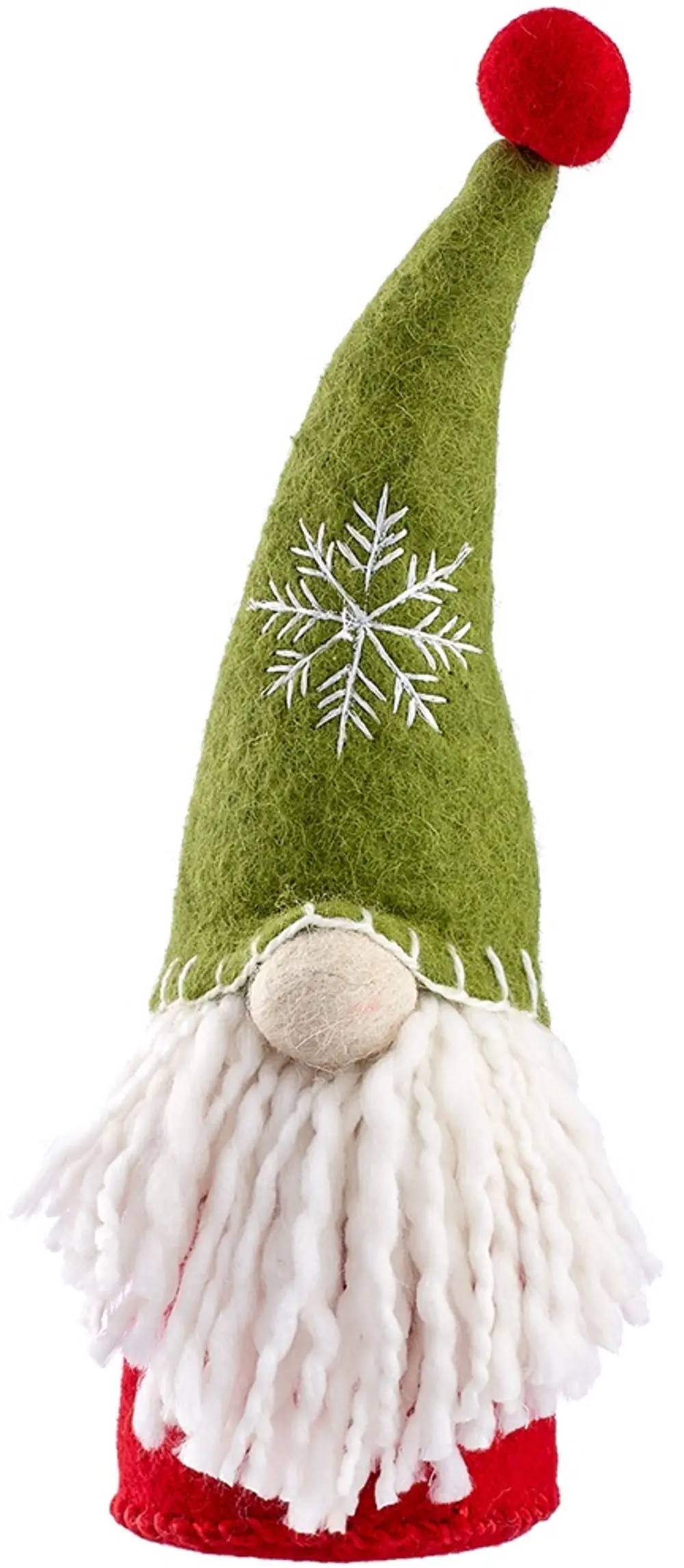 12 Inch Snowflake Green and Red Gnome-1