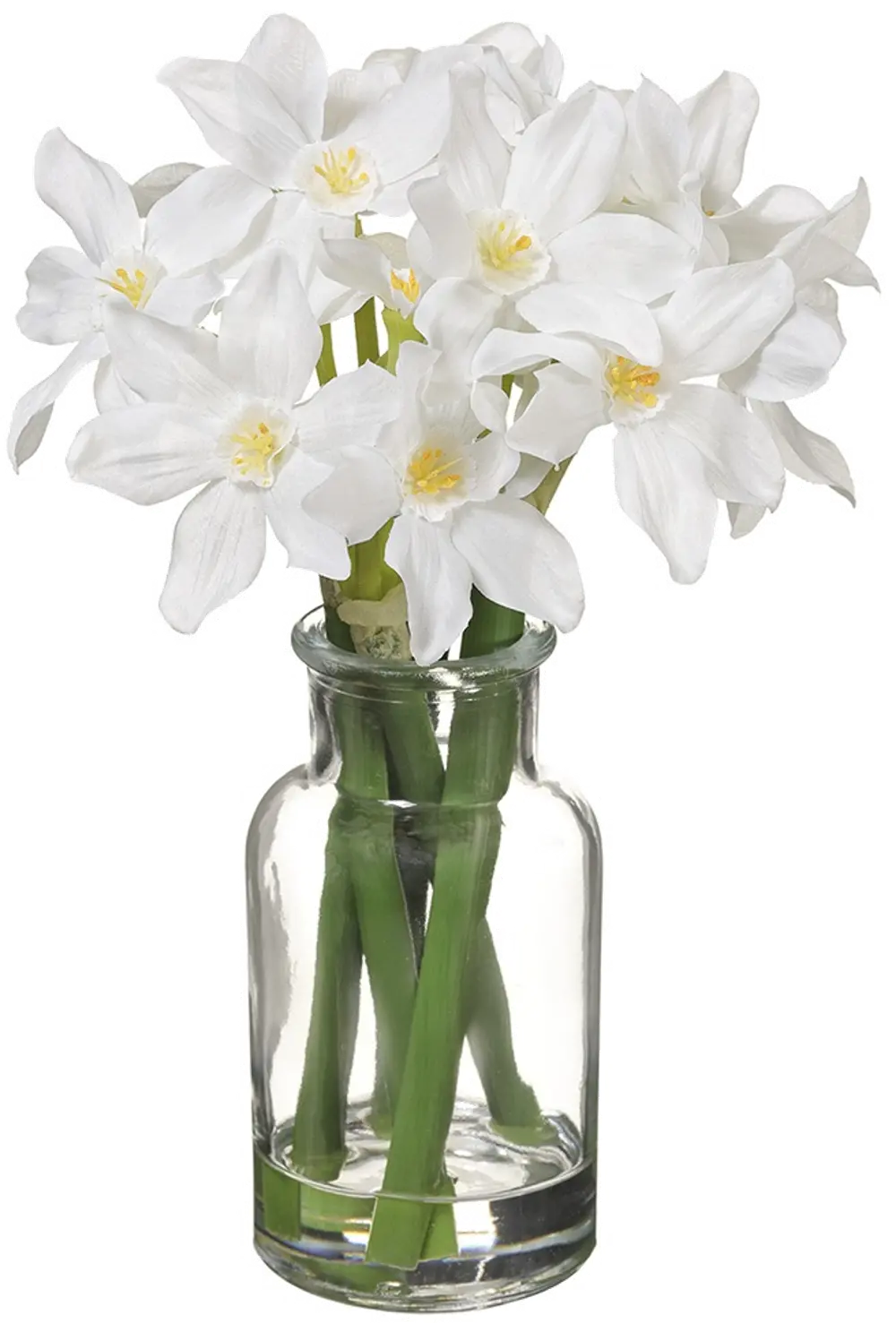 9 Inch Faux White Narcissus Arrangement-1