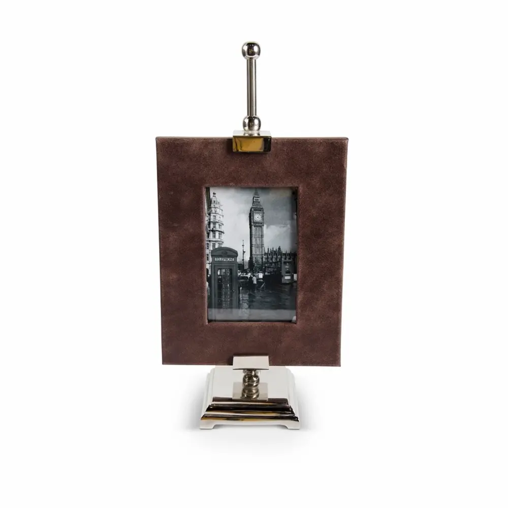 Large Brown Leather Photo Frame-1