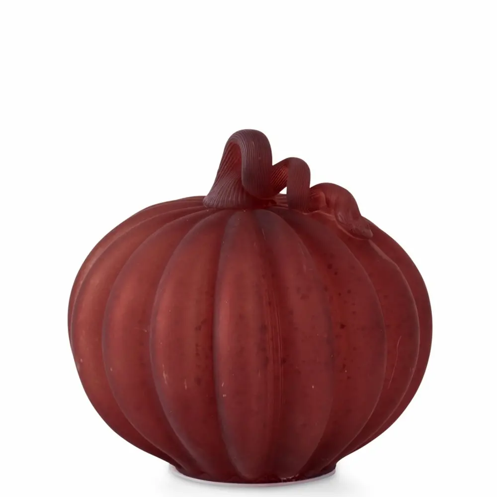 7 Inch Red Glass LED Pumpkin-1