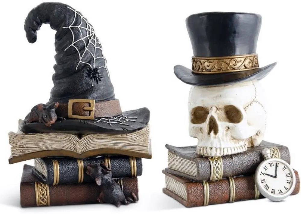 Assorted Halloween Stacked Books-1