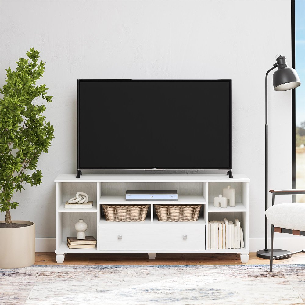 113013663 Brett 57 White TV Stand sku 113013663