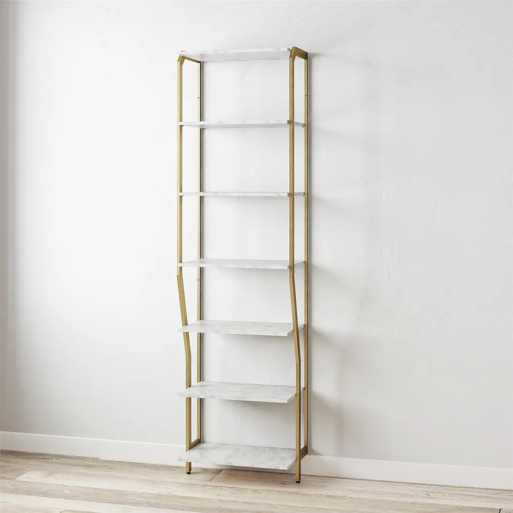 Gwyneth White Marble Closet Shelves-1
