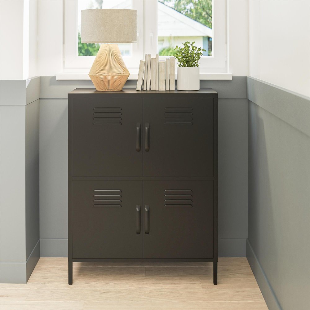 Mission Black 4-Door Locker Storage Cabinet