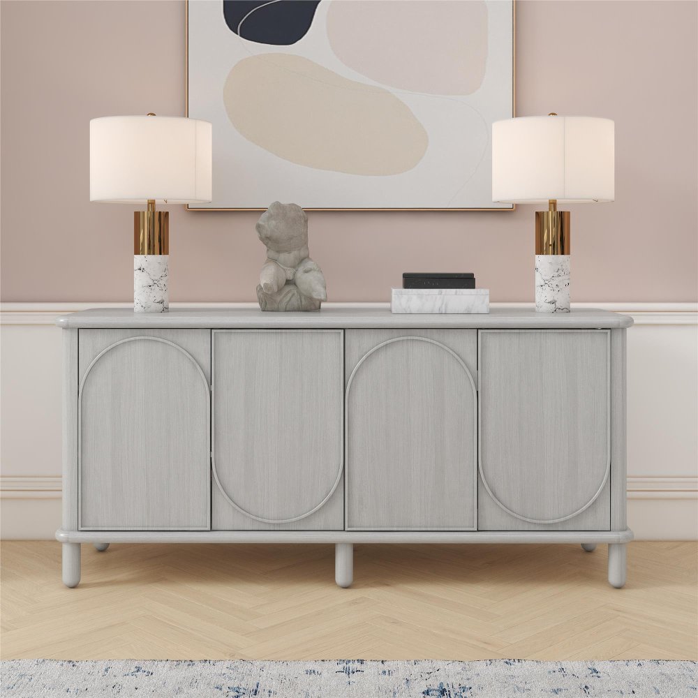 113014198 Selena Rustic White Credenza sku 113014198