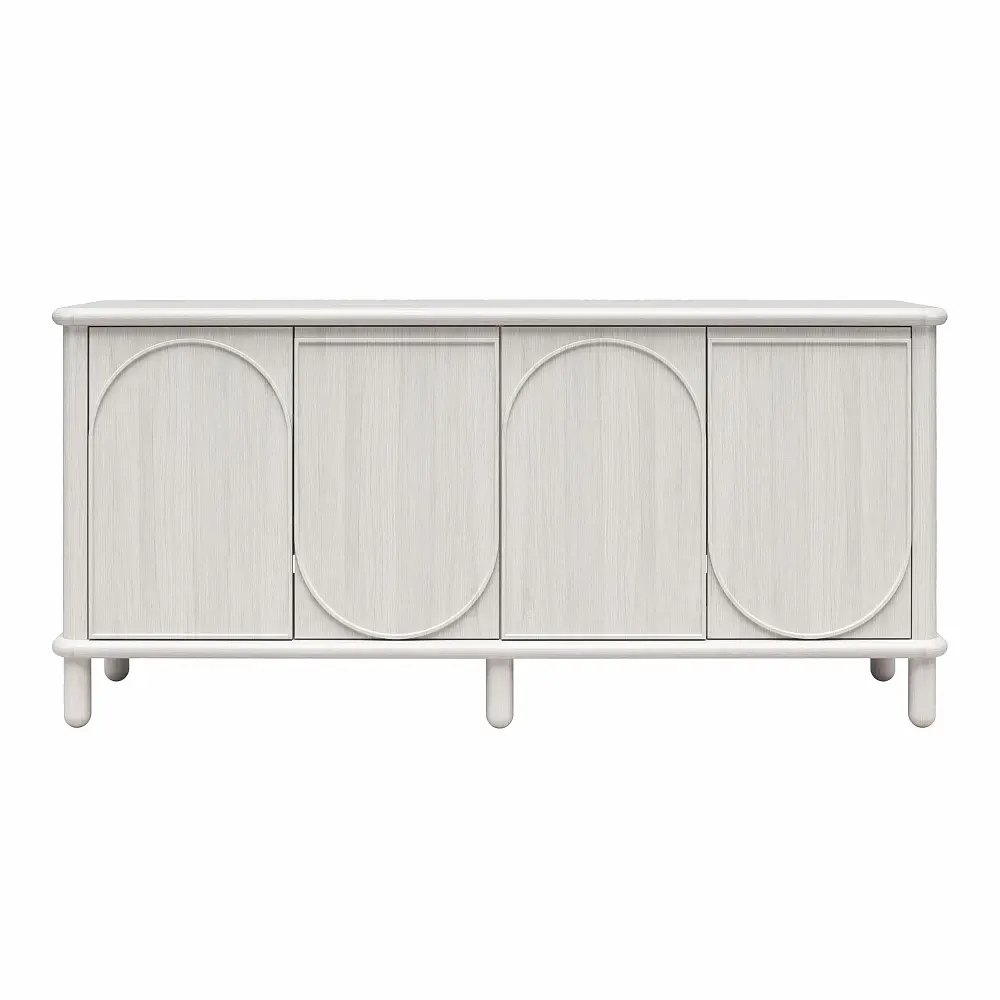 Selena Rustic White Credenza-1