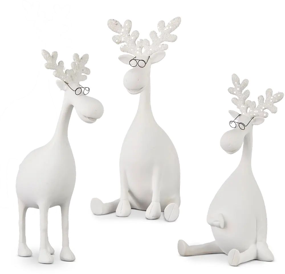 Assorted White Moose with Glasses-1