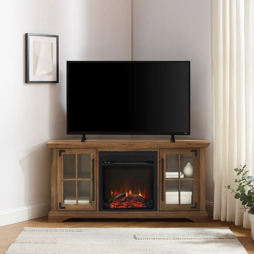 Abigail 54 Rustic Oak Corner Fireplace TV Stand RC Willey   Abigail 54 Rustic Oak Corner Fireplace TV Stand Rcwilley Image1~1000.webp