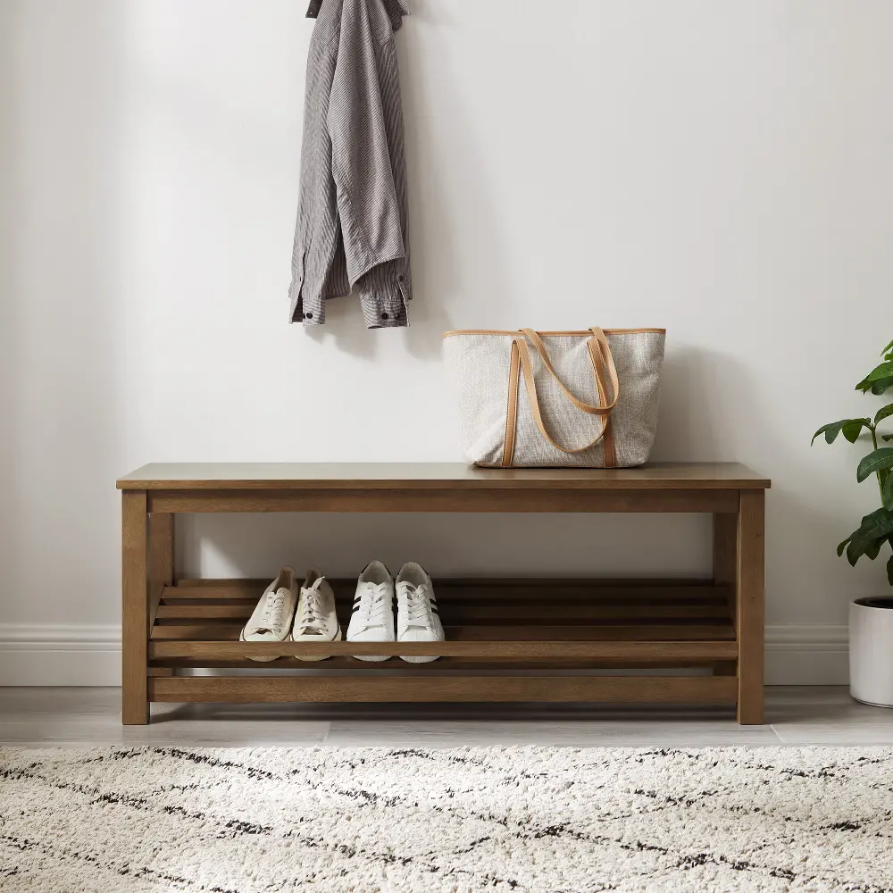 Rover Rustic Oak Entry Bench | RC Willey