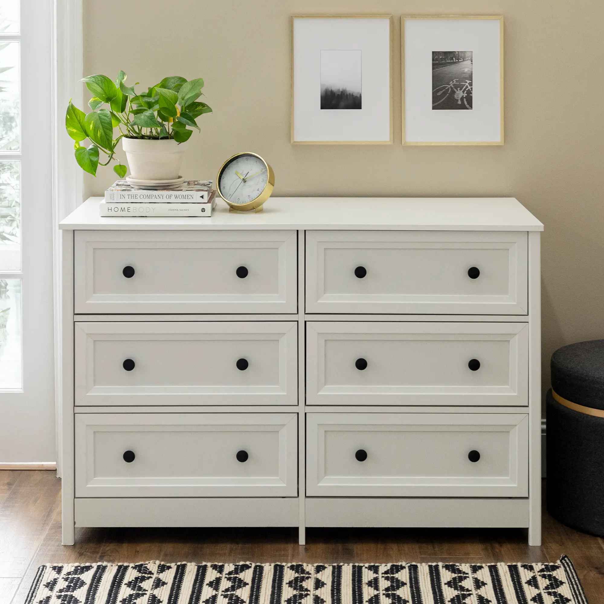 Oakland White 6-Drawer Dresser