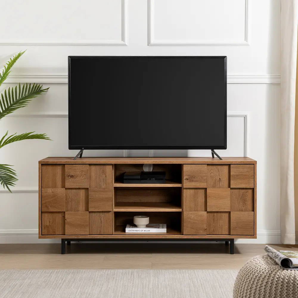 CHKM1FEO Cheski English Oak 55  TV Stand-1