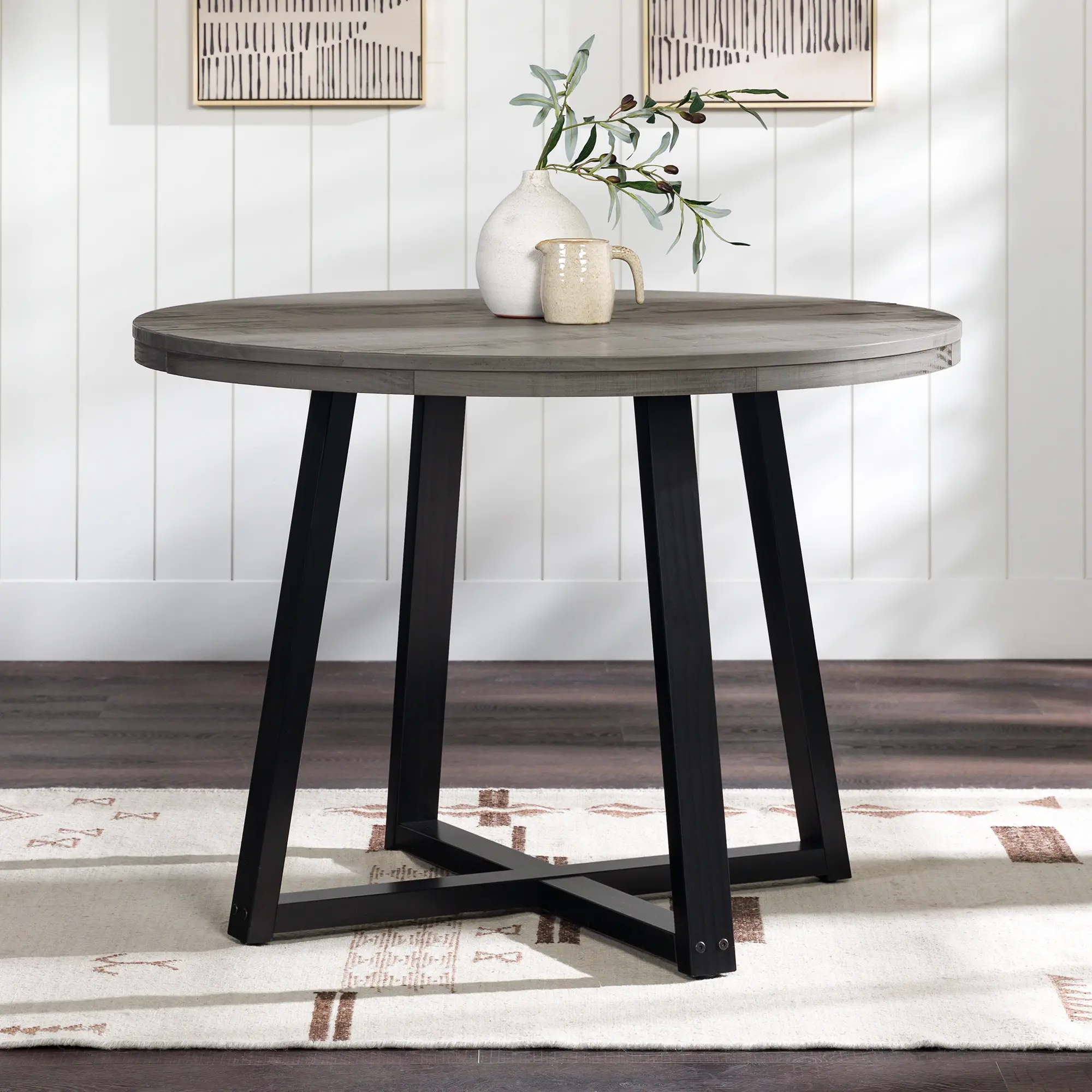 DNGD6EGY Durango 42 Distressed Gray Round Dining Table sku DNGD6EGY