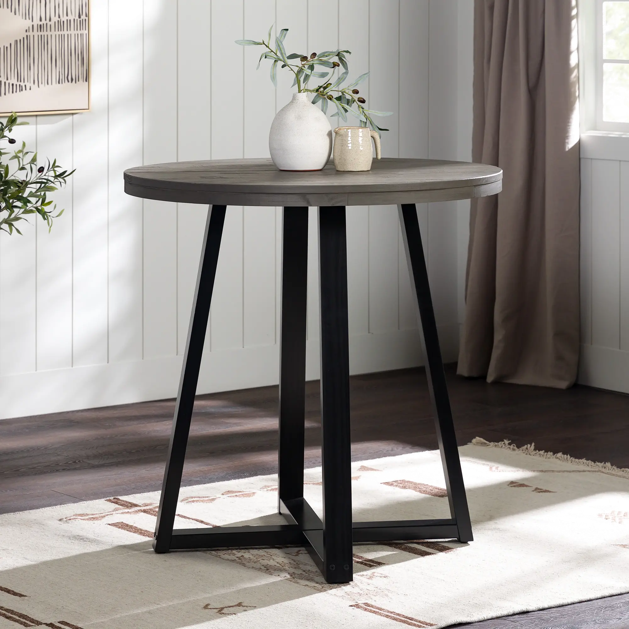 Durango 36 Distressed Gray Round Counter Height Table