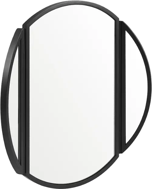 Round Wall Mirror with Hinging Sides