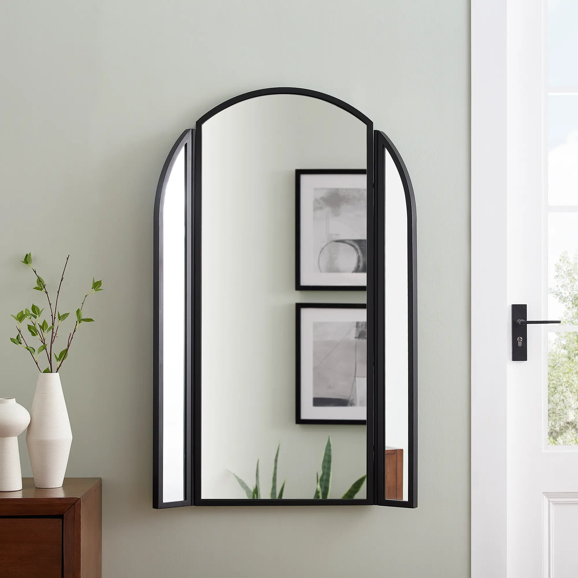 DTTA6JTBL Dottie 48 Arched Wall Mirror with Hinging Sides sku DTTA6JTBL