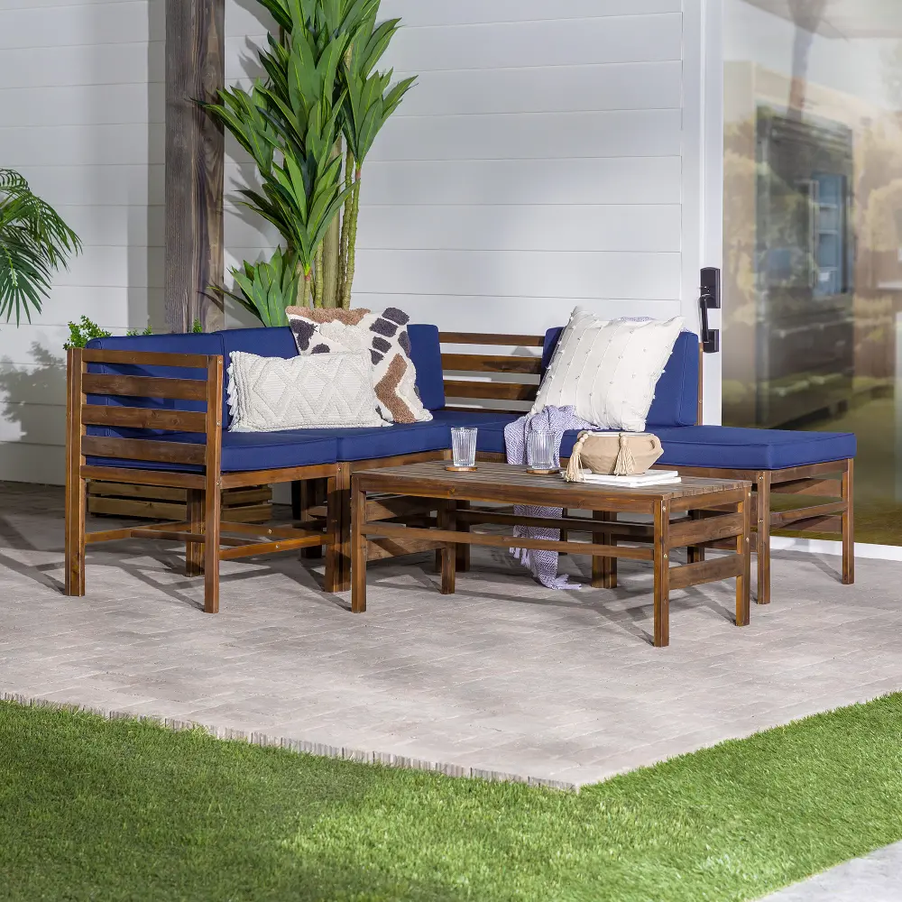 GOWSAN6PCTDBBU Sanibel Navy Blue 6 Piece Modular Patio Set-1