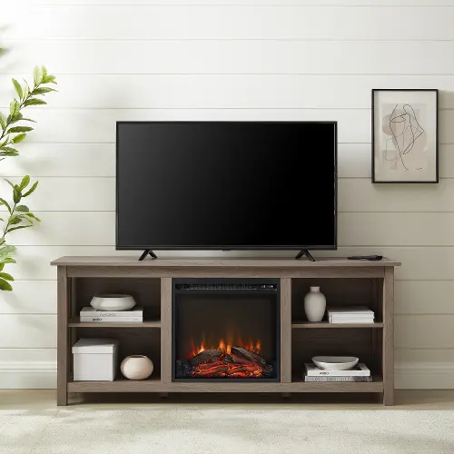 Rc willey deals fireplace tv stand