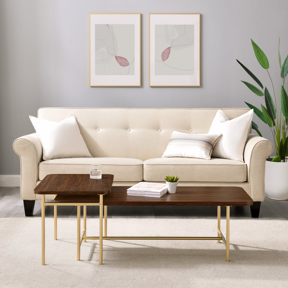 Reema Dark Walnut Nesting Coffee Tables
