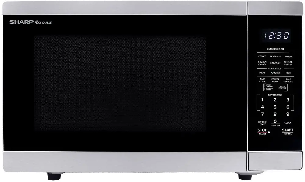SMC1465HM Sharp 1.4 cu ft Countertop Microwave - Stainless Steel-1