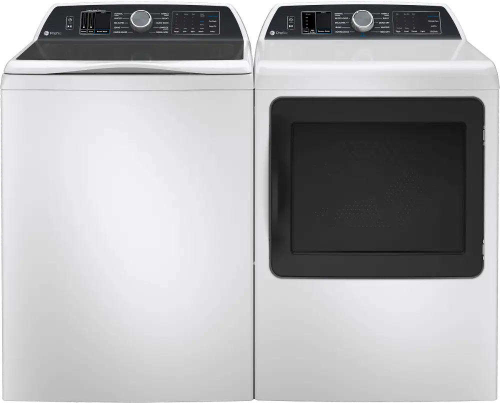 .GEC-700-W/W-ELE--PR GE Profile Electric Washer and Dryer Set - White PT700W-1