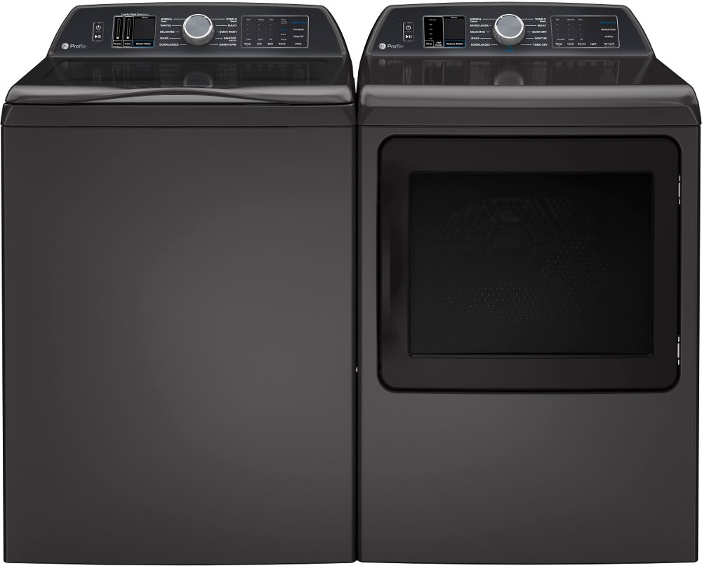 GE Profile Electric Washer and Dryer Set - Diamond Gray PT705DG