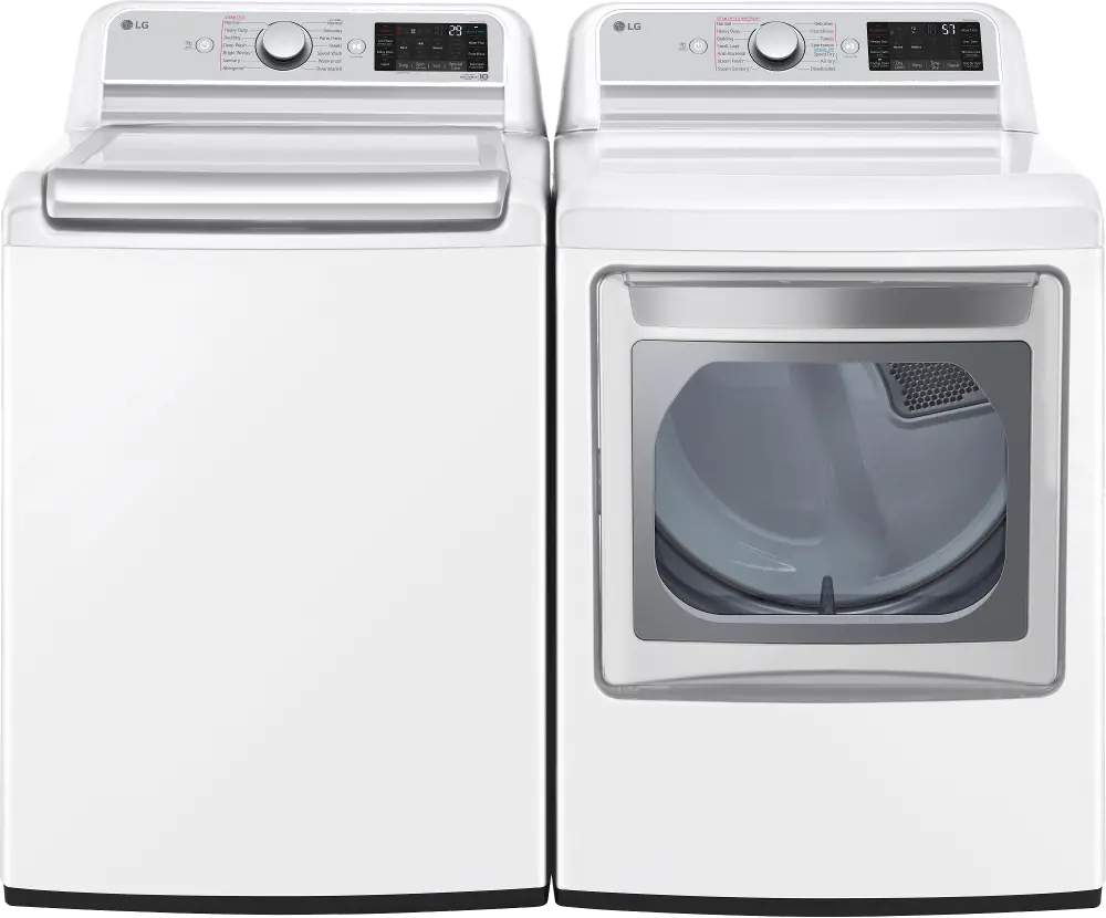 .LG-W/W-7900-GAS--PR LG Top Load Washer and Gas Dryer - White, 7900W-1
