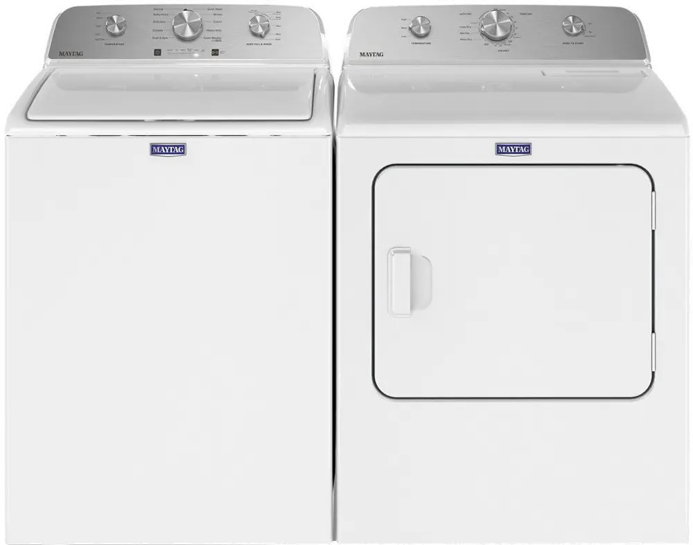 .MAT-W/W-4505-GAS-PR Maytag Gas Washer and Dryer Set - White-1