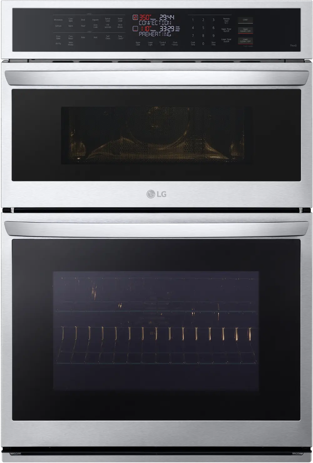 WCEP6423F LG 6.4 cu ft Combination Wall Oven - Stainless Steel 30 Inch-1