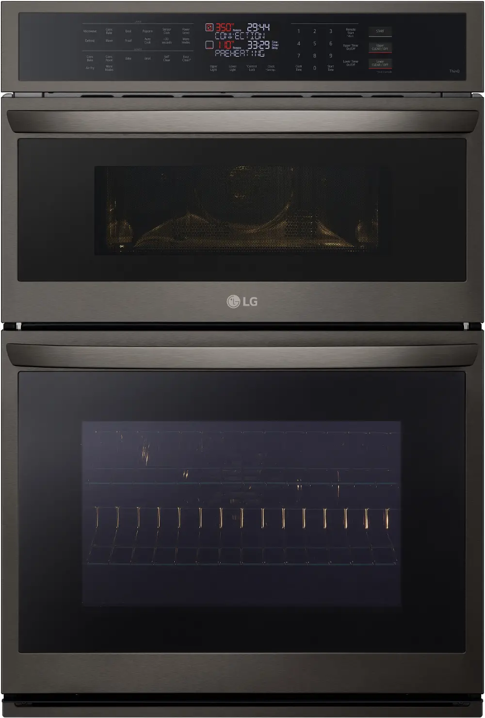 WCEP6423D LG 6.4 cu ft Combination Wall Oven - Black Stainless Steel 30 Inch-1