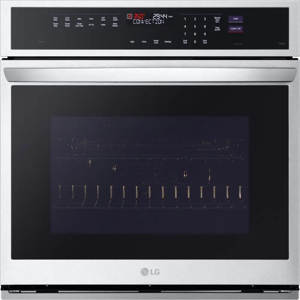 WSEP4727F LG 4.7 Cu Ft Smart Wall Oven with InstaView - Stainless Steel 30 Inch-1