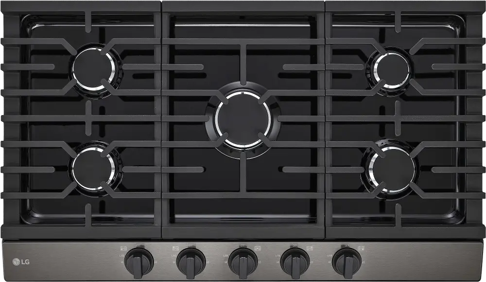 CBGJ3623D LG 36 Inch Gas Cooktop - Black Stainless Steel-1