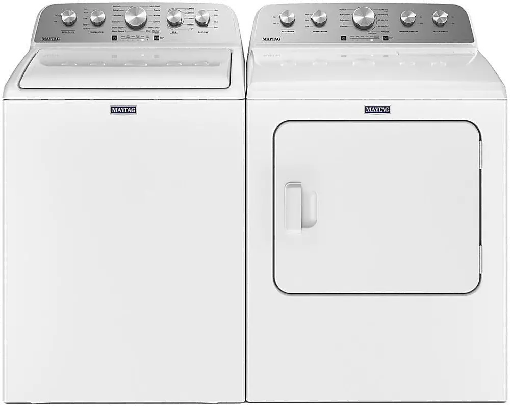 .MAT-W/W-5430-ELE-PR Maytag Electric Washer and Dryer Set - White-1