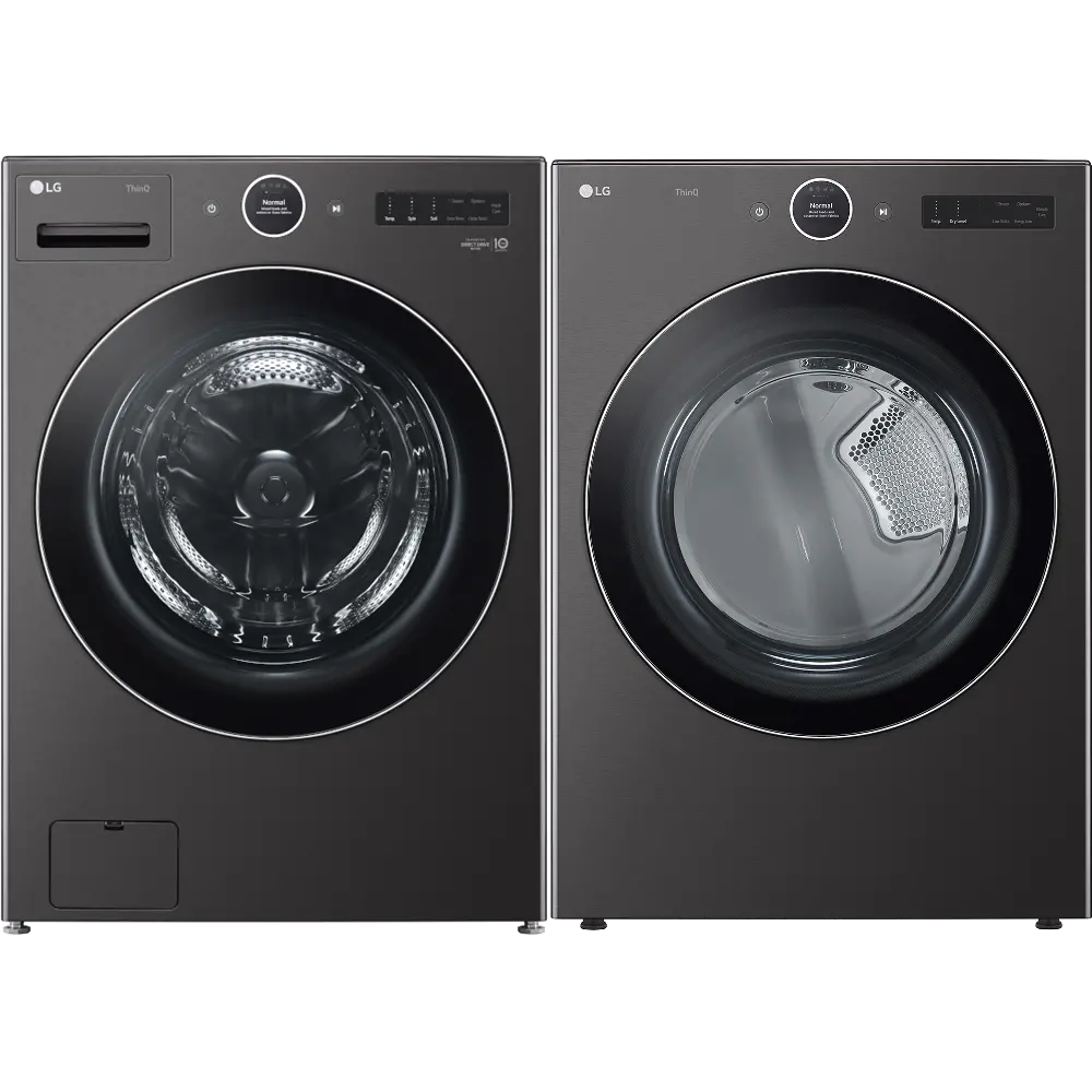 KIT LG Washer and Electric Dryer Set - Black Steel 6700B-1