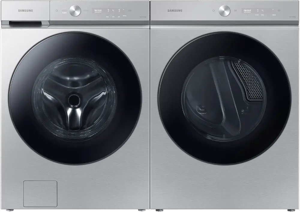 KIT Samsung Bespoke Electric Washer and Dryer Set - Silver Steel 8700T-1